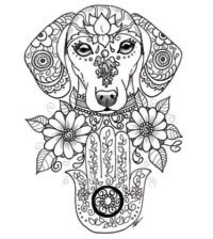 Hamsa Palm Doxie By Art By Eddysmall