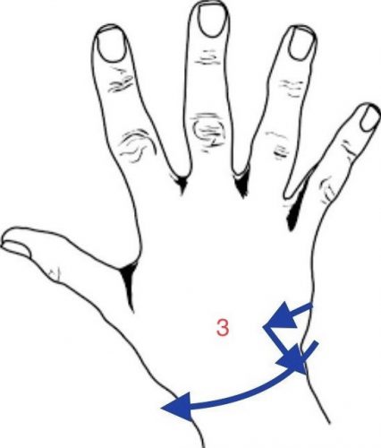 Reflexology points for the waning moon right hand back