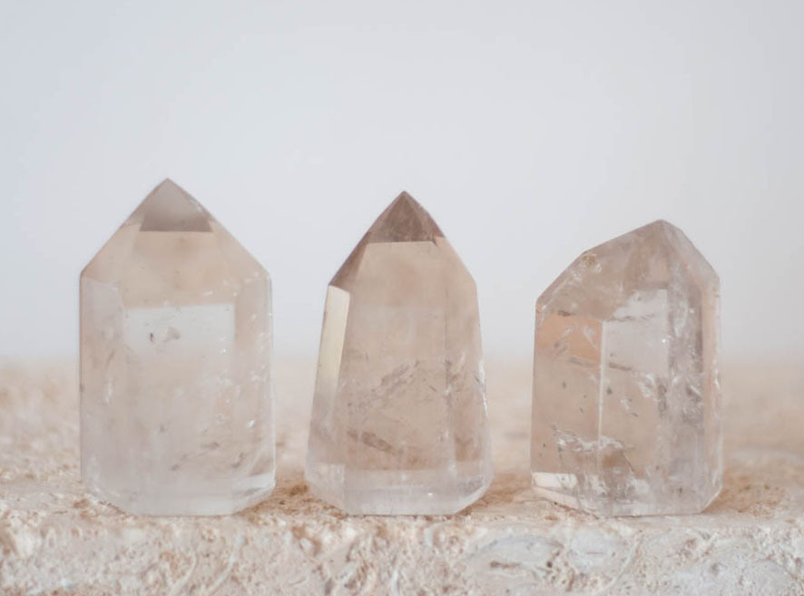 Clear quartz towers