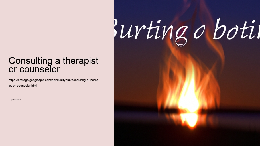 Consulting a therapist or counselor