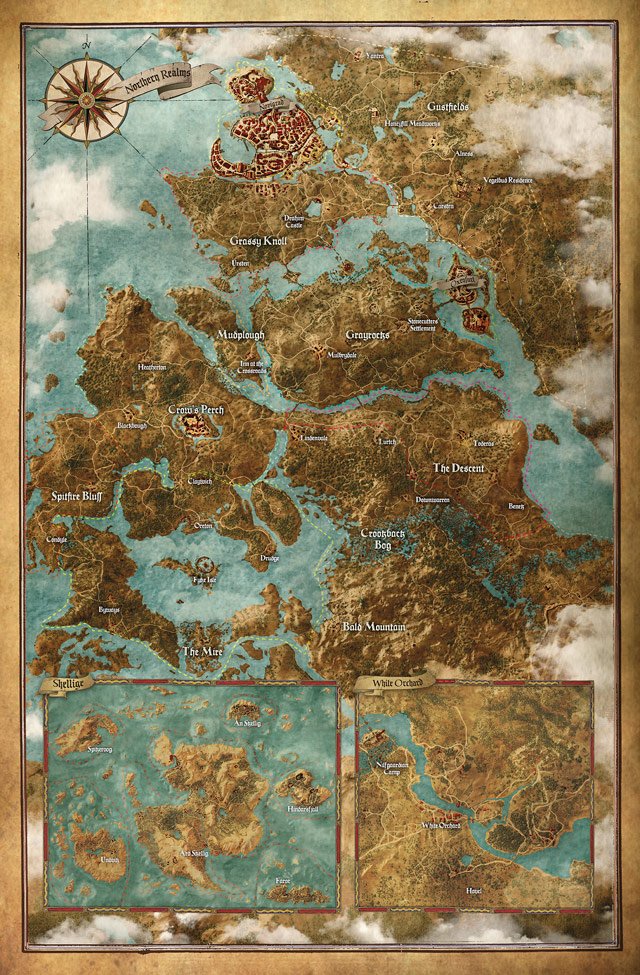 Tohle je oficiální mapa z The Witcher 3