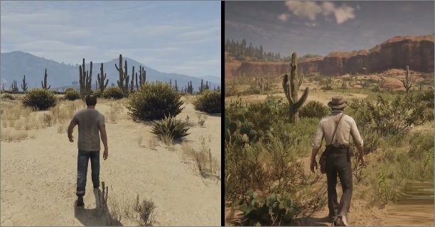 VIDEO: GTA V vs. Red Dead Redemption 2