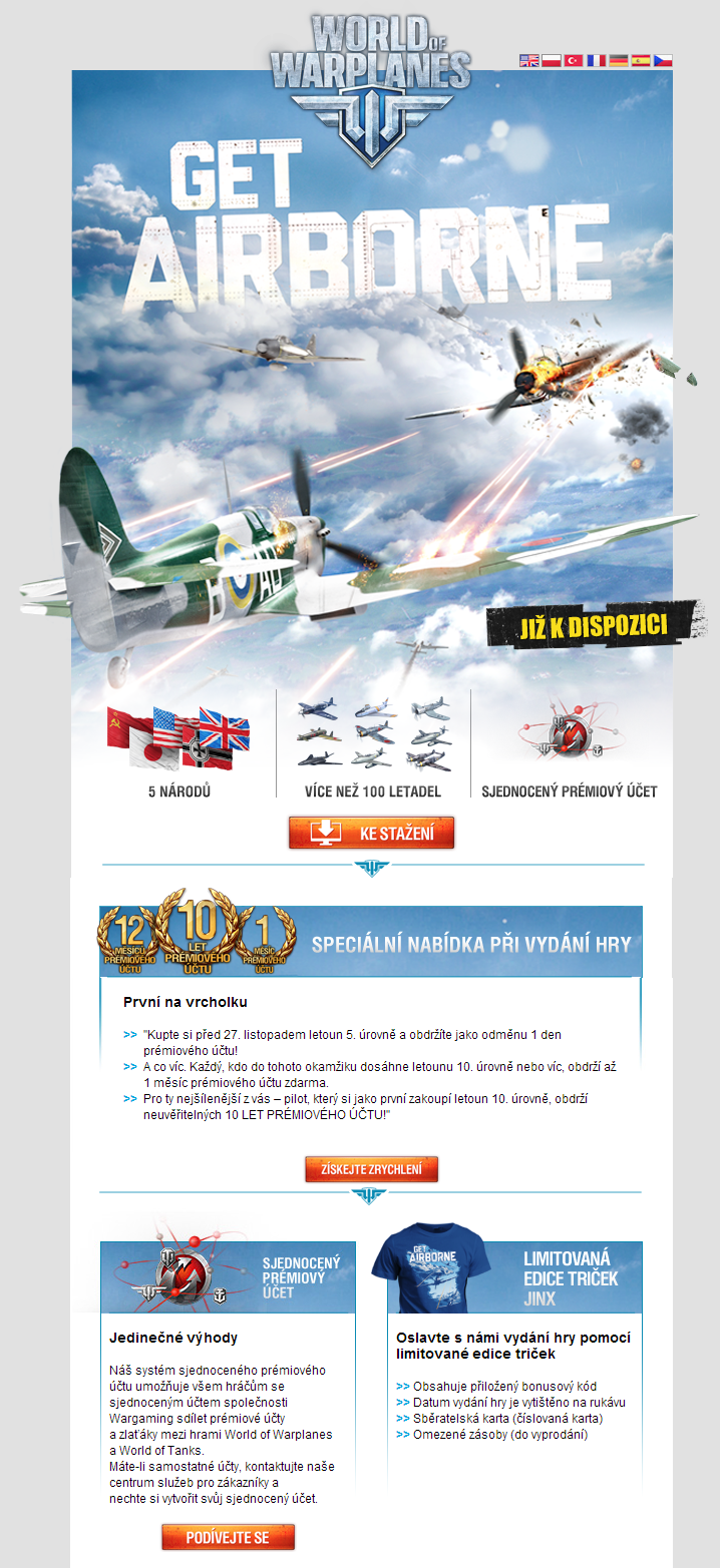 Dnes vyšla Free-To-Play hra World of Warplanes