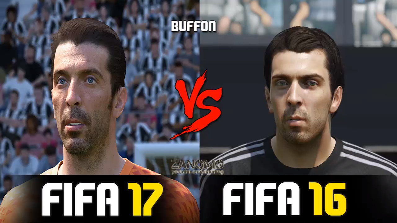 Rozbor detailů: FIFA 17 vs. FIFA 16