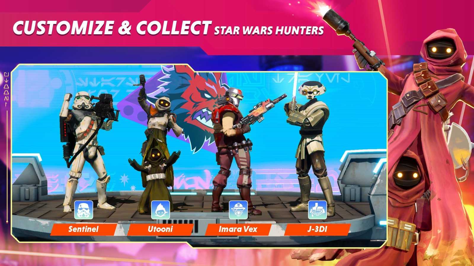 Unikly screenshoty z mobilní hry Star Wars: Hunters