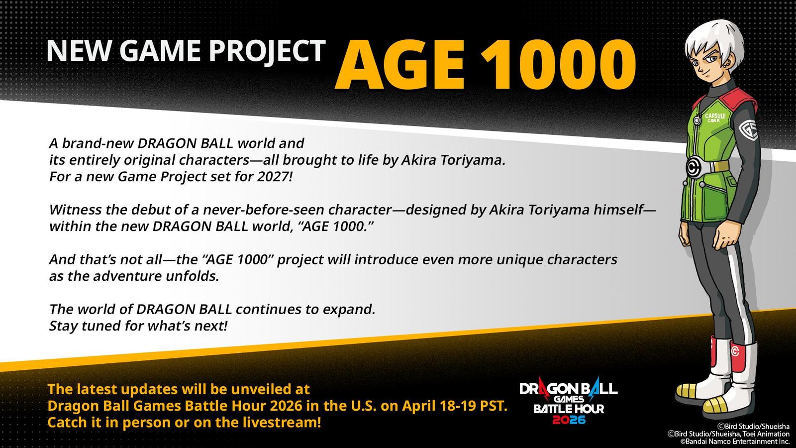 Dragon Ball: Age 1000 je nová hra plánovaná na rok 2027 od Bandai Namco
