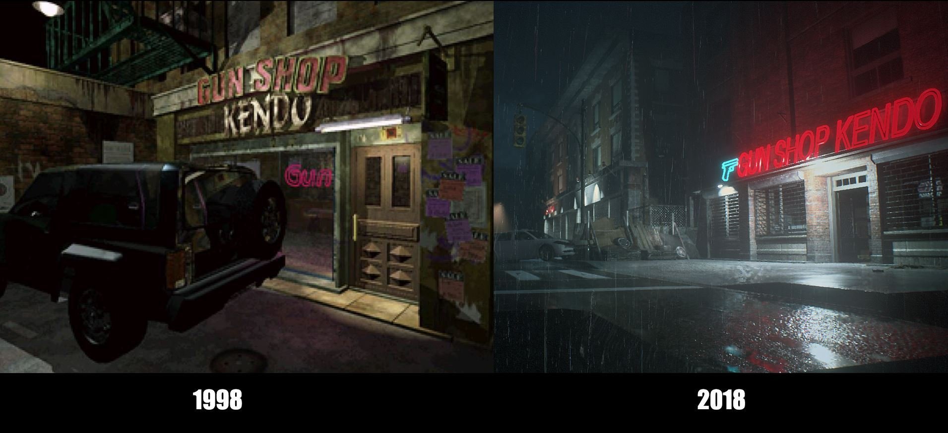 Remake vs. original Resident Evil 2