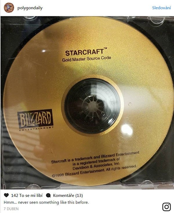 20 let ztracené GOLD CD Starcraft se konečně našlo