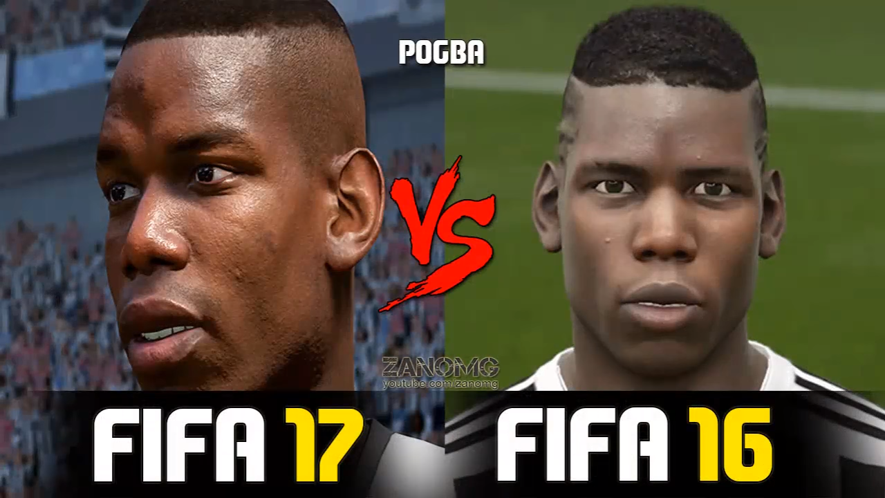 Rozbor detailů: FIFA 17 vs. FIFA 16