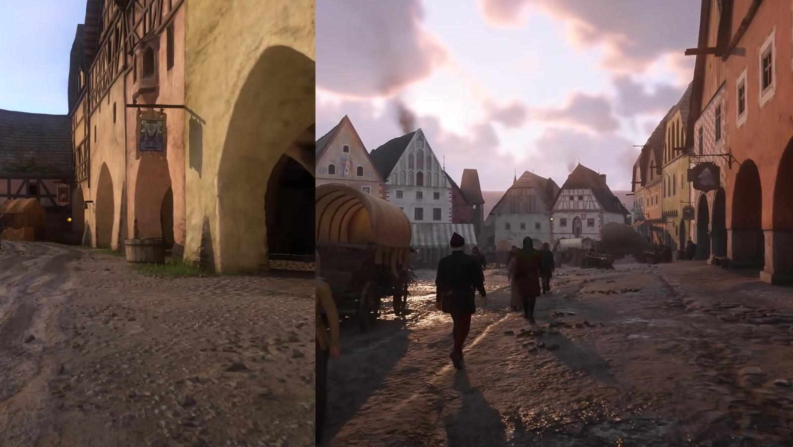 Grafické srovnání Kingdom Come: Deliverance 2 a 1: Podívejte na rozdíly