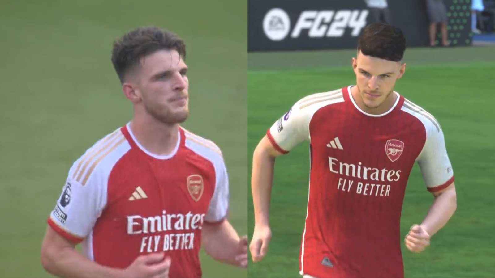 Porovnání skutečných a virtuálních tváří hráčů z EA Sports FC 24