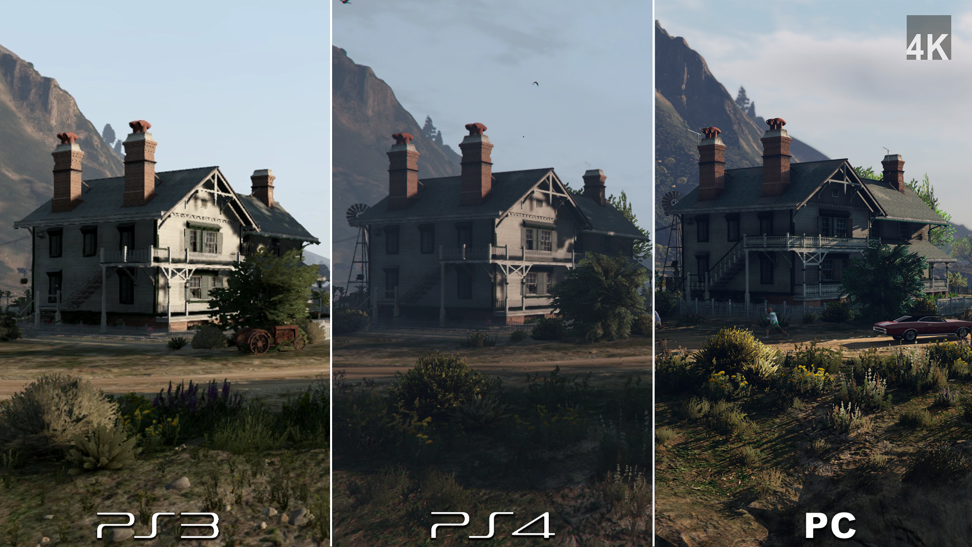 PS3, PS4 a PC ve srovnání kvalit Grand Theft Auto: V
