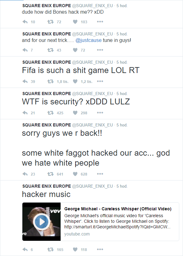 Neznámí hackeři se nabourali do oficiálního Twitter účtu Square Enix
