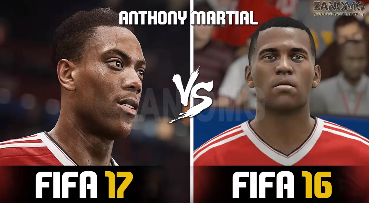 Rozbor detailů: FIFA 17 vs. FIFA 16