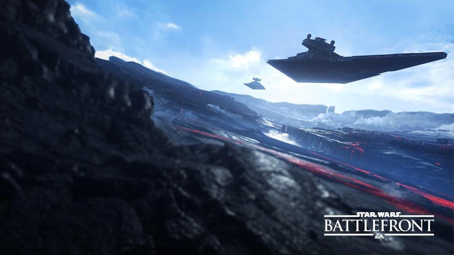 Star Destroyer na screenu ze Star Wars: Battlefront