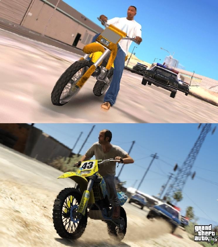 GTA: San Andreas VS. GTA V