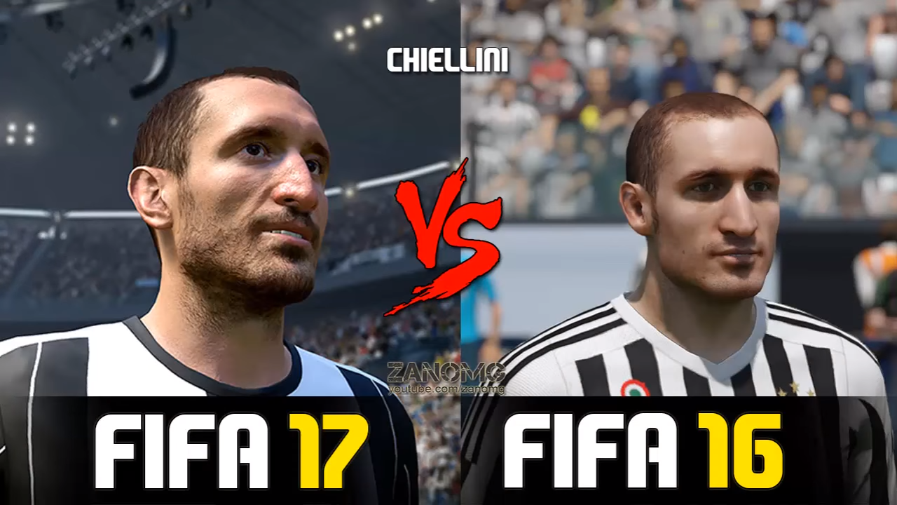 Rozbor detailů: FIFA 17 vs. FIFA 16