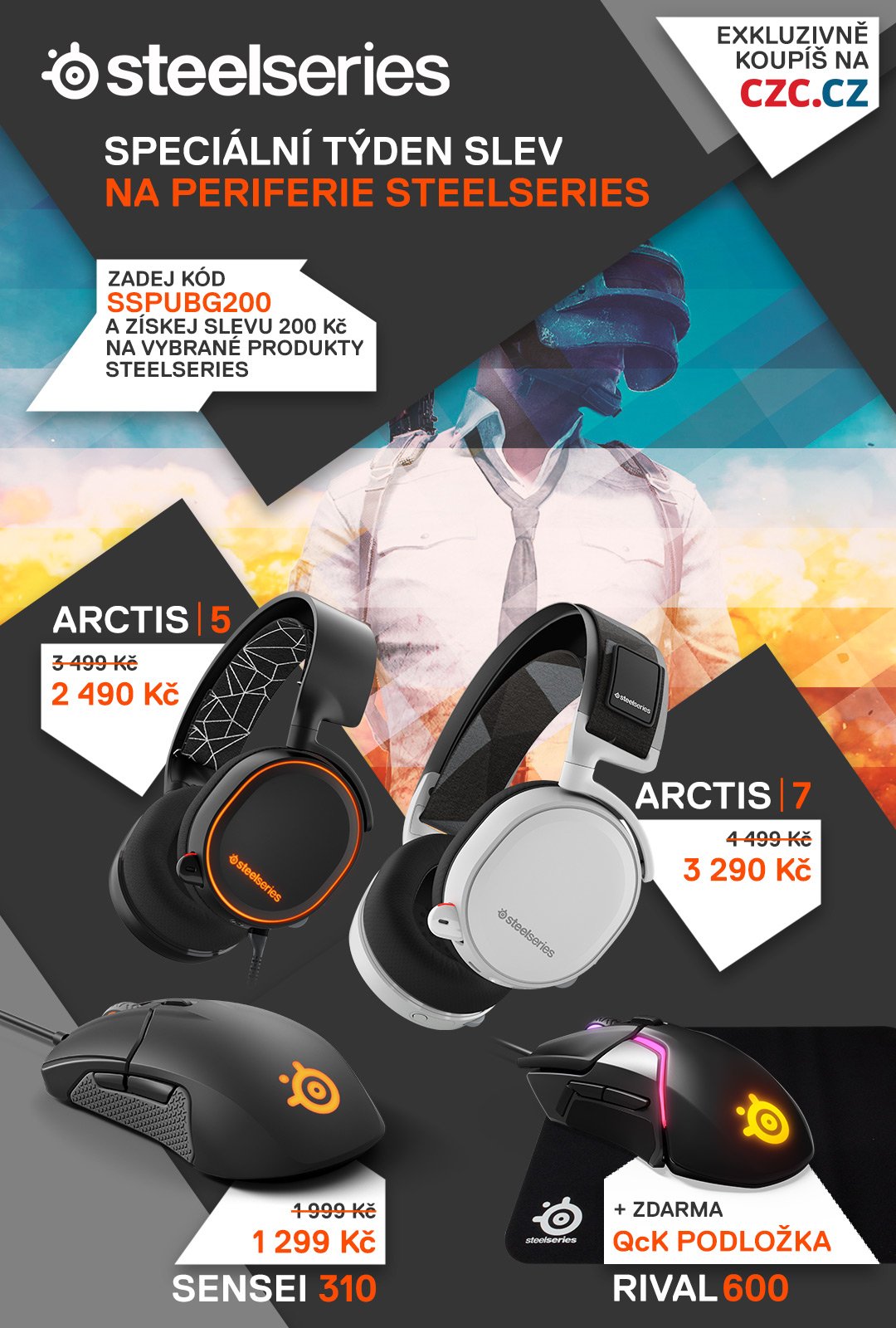 Vyhraj prémiová sluchátka SteelSeries Arctis 7