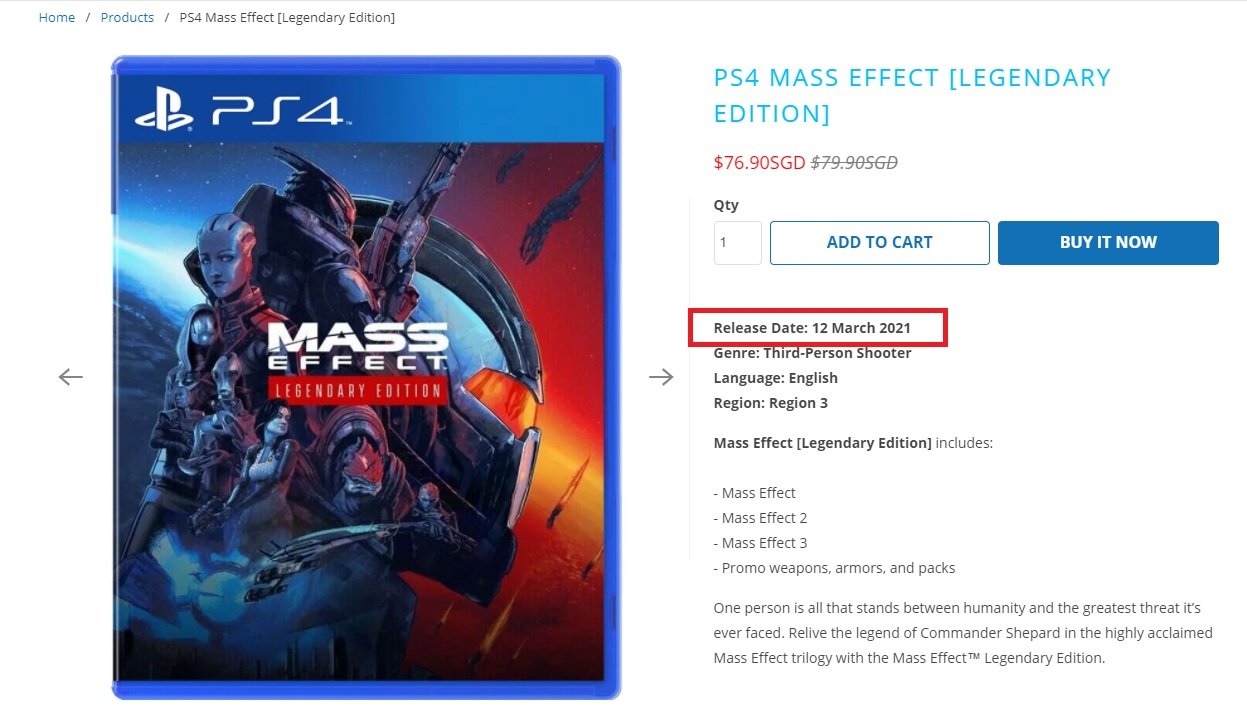 Mass Effect: Legendary Edition údajně už 12. března