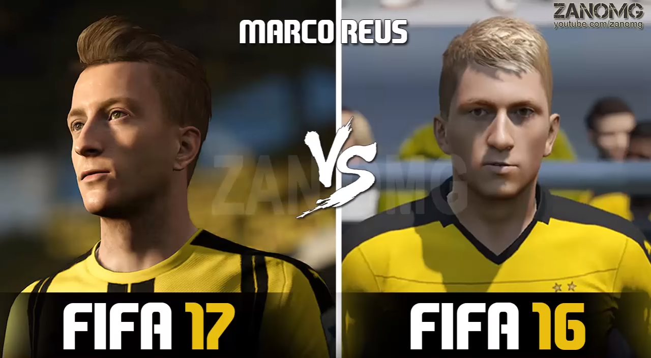 Rozbor detailů: FIFA 17 vs. FIFA 16