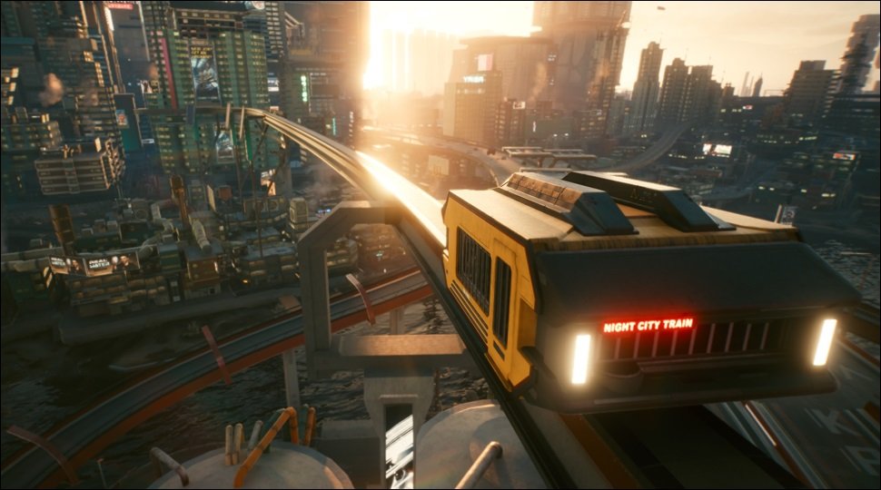 Módeři vytvořili plně funkční monorail do Cyberpunk 2077