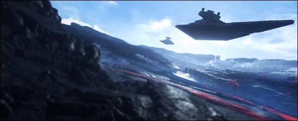 Star Destroyer na screenu ze Star Wars: Battlefront