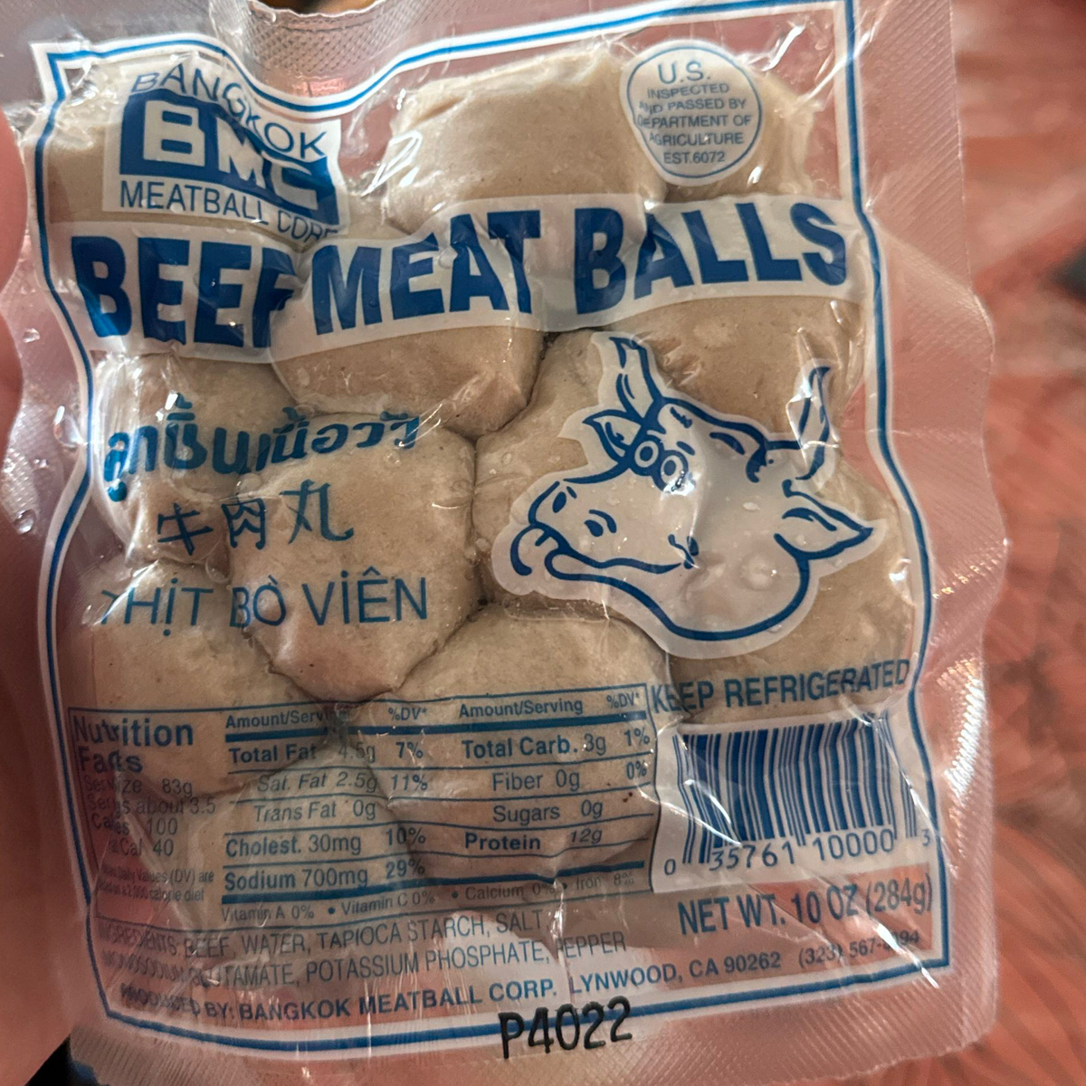 Bangkok Meatball Corp. Beef Meat Balls
