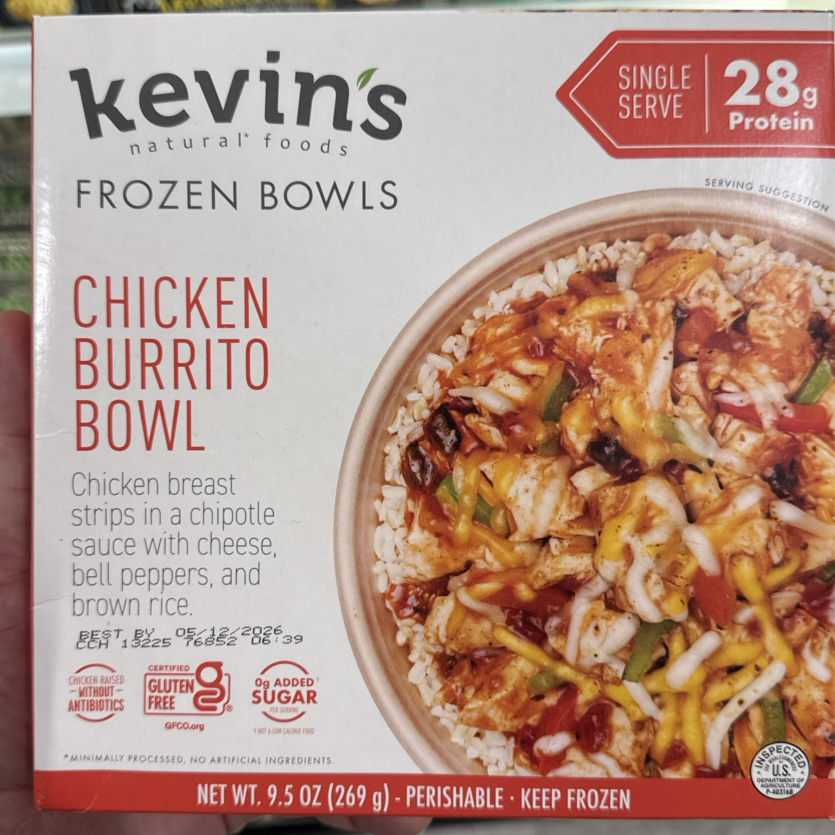 Kevin's natural foods Chicken Burrito Bowl