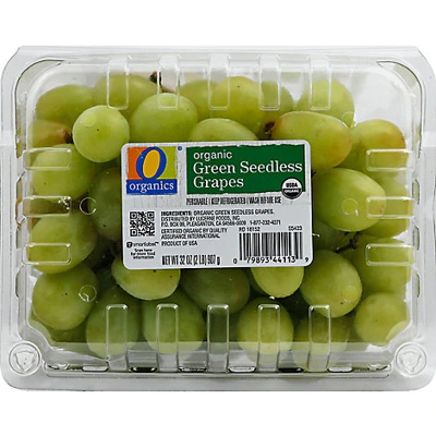 O Organics Green Seedless Grapes - 2 Lb