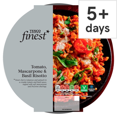 FODMAPs, Gluten & More | Tesco Finest Tomato & Mascarpone & Basil Risotto  450G - Spoonful