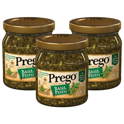 Prego pasta sauce basil pesto sauce, 8 oz