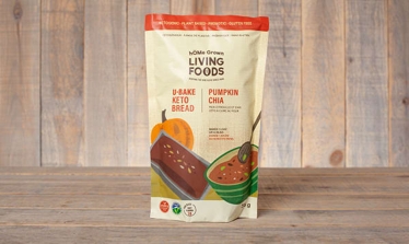 Organic U Bake Keto Bread - Pumpkin Chia Net Carbs: 3g
