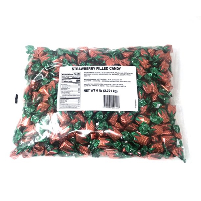 Is It Gluten Free Arcor Strawberry Hard Candy Strawberry Filled Bon Bons Sachet Wrap 6lbs Bulk Spoonful