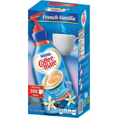 Nestle Coffee mate Liquid Creamer Pump, French Vanilla (50.7 fl