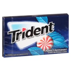PERFECT PEPPERMINT SUGAR FREE GUM WITH XYLITOL STICKS, PERFECT PEPPERMINT