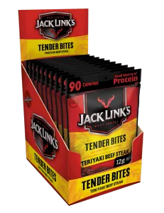 Jack Link's Premium Cuts Beef Steak Tender Bites, Teriyaki, 1.25 Ounce (Pack of 10)