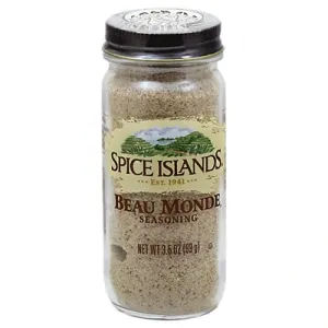 Diet info for Spice Islands Beau Monde Seasoning 3.5 Oz Spoonful