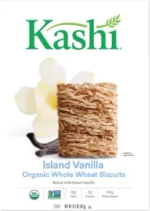 Kashi Breakfast Cereal Organic Island Vanilla Vegan Non-GMO Project Verified 16.3 Oz