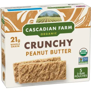 CASCADIAN FARM, ORGANIC CRUNCHY GRANOLA BARS, PEANUT BUTTER, PEANUT BUTTER