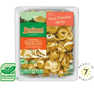 CHICKEN & ROASTED GARLIC TORTELLONI WITH CHICKEN, PARMESAN, RICOTTA, & MOZZARELLA CHEESES, CHICKEN, PARMESAN, RICOTTA, & MOZZARELLA CHEESES