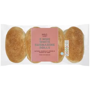 M&S 8 Mini White Submarine Rolls