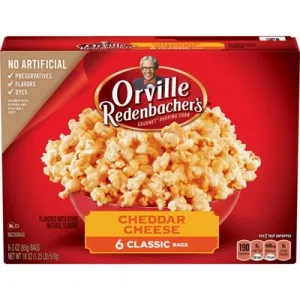 Orville Redenbacher's Cheddar Cheese Popcorn, Microwave Popcorn, 3.29 Oz, 6 Ct