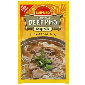 Sun-Bird Vietnamese Beef Pho Soup Mix, 1.05 Oz, (Pack Of 24)