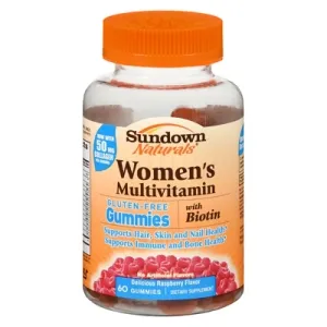 Sundown Naturals Women's Multivitamin Raspberry Flavored Gummies with Biotin