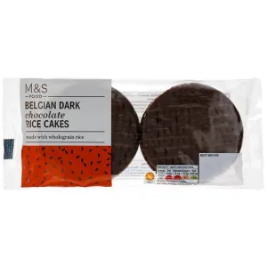 M & S Food Belgian Dark Chocolate Rice Cakes