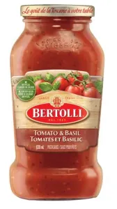 Diet info for Bertolli Tomato And Basil Pasta Sauce Spoonful