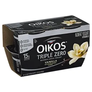 Oikos Triple Zero Vanilla Nonfat Greek Yogurt - 4-5.3 Oz - Safeway