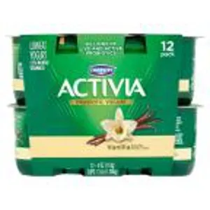 Activia Vanilla Probiotic Yogurt, Delicious Lowfat Yogurt Cups to Help  Support Gut Health, 12 Ct, 4 OZ