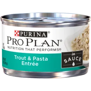 (24 Pack) Purina Pro Plan Wet Cat Food, Trout & Pasta Entree In Sauce, 3 Oz. Pull-Top Cans