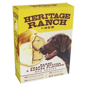 Heritage Ranch By H-e-b Peanut Butter Banana Dog Treats, 10.6 Oz